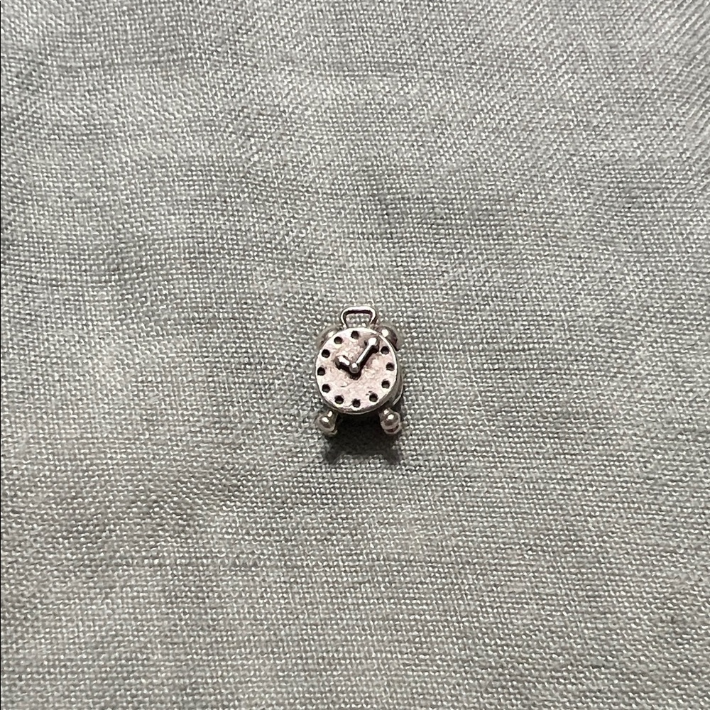 B2G1 Free Pandora Silver Alarm Clock Charm ⏰